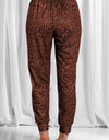 Full Size Leopard Drawstring Pocketed Pants
