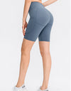 Wide Waistband Sports Shorts with Pockets