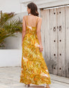 Printed Surplice Spaghetti Strap Dress