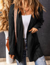 Cable-Knit Dropped Shoulder Slit Cardigan