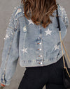 Bead Detail Denim Jacket