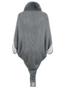 Striped Fringe Detail Long Sleeve Poncho