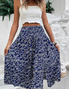 Ditsy Floral Slit High Waist Skirt