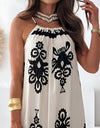 Printed Spaghetti Strap Sleeveless Maxi Dress