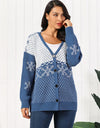 Snowflake Button Down Cardigan