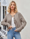 Button Down Exposed Seam Cardigan