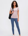 Round Neck Short Sleeve Active T-Shirt