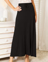 Double Take Full Size Soft Rayon Drawstring Waist Maxi Skirt