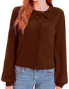 Collared Long Sleeve Button Down Cardigan