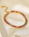 18K Gold Plated Multicolored Zircon Bracelet