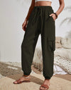 Drawstring Joggers with Cargo Pockets