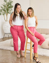 RFM Crop Dylan Full Size Tummy Control High Waist Raw Hem Jeans