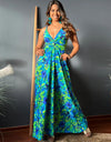 Twisted Printed V-Neck Cami Dress