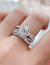 3 Carat Moissanite 925 Sterling Silver Layered Ring
