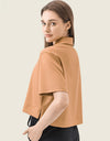 Half Button Short Sleeve Active T-Shirt