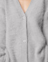 Button Up Dropped Shoulder Cardigan