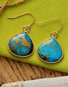 18K Gold-Plated Natural Stone Earrings