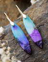Copper Natural Stone Geometric Shape Earrings