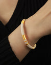 Enamel Titanium Steel Cuff Bracelet