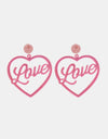 Heart Shape Acrylic Dangle Earrings