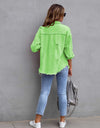 Distressed Drop Shoulder Denim Jacket