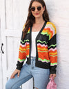 Open Front Openwork Cardigan