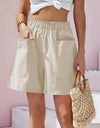 Full Size Pocketed Elastic Waist Shorts