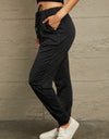 Double Take Leopard Print Joggers with Pockets