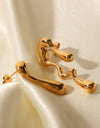 18K Gold Plated Geometric Mismatched Earrings