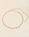 Rhinestone Decor Zinc Alloy Belt