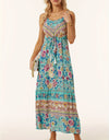 Printed Scoop Neck Midi Cami Dress