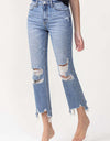 Lovervet High Rise Distressed Straight Jeans