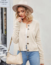 Button Down Exposed Seam Cardigan