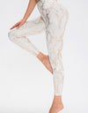 Animal Print Slim Fit Wide Waistband Long Sports Pants