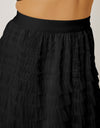 Ruched High Waist Tiered Skirt