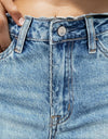 Raw Hem Denim Shorts with Pockets