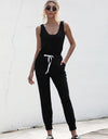 Knot Sleeveless Waist Jumpsuit