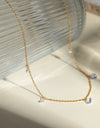 Stainless Steel Rhinestone Charm Necklace