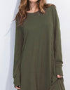 Full Size Round Neck Long Sleeve Sweatshirt Dress