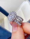 3 Carat Moissanite 925 Sterling Silver Layered Ring