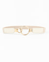 Double Ring Buckle Elastic PU Belt