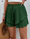 Tied Layered High Waist Shorts