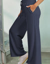 Drawstring Wide Leg Pants with Pockets