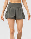 Elastic Waist Pocketed Active Shorts