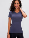 Round Neck Short Sleeve Active T-Shirt