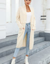 Open Front Pocketed Cardigan