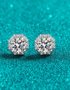 2 Carat Moissanite 925 Sterling Silver Stud Earrings