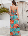 Printed Surplice Spaghetti Strap Dress