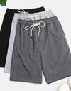 Drawstring Waist Three-Piece Shorts Set
