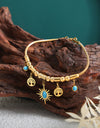 Gold-Plated Titanium Steel Charm Bracelet